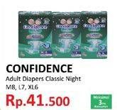Promo Harga Confidence Adult Diapers Classic Night M8, L7, XL6  - Yogya