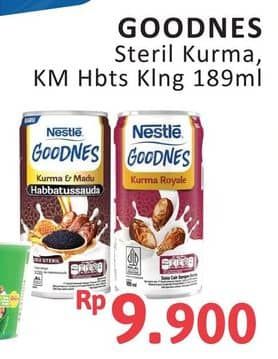 Promo Harga Nestle Goodnes UHT Kurma Royale, Kurma Madu Habbatussauda 189 ml - Alfamidi