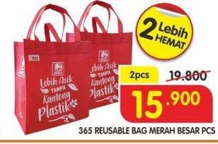 Promo Harga 365 Reusable Bag per 2 pcs - Superindo