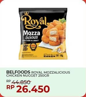 Promo Harga Belfoods Royal Nugget Mozzalicious 250 gr - Yogya