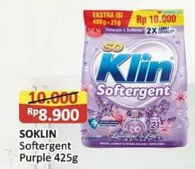 Promo Harga So Klin Softergent Purple Lavender 490 gr - Alfamart