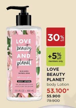 Promo Harga LOVE BEAUTY AND PLANET Body Lotion  - Watsons