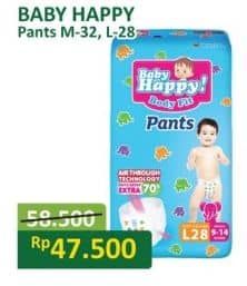 Promo Harga Baby Happy Body Fit Pants M32, L28 28 pcs - Alfamart