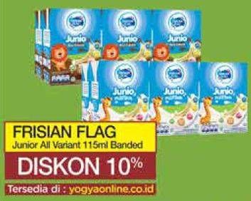 Promo Harga FRISIAN FLAG Susu UHT Junio All Variants 110 ml - Yogya