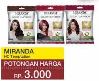 Promo Harga Miranda Hair Color Tempation All Variants 20 ml - Yogya