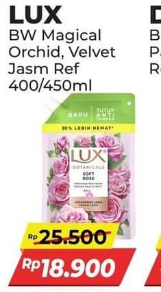 Promo Harga LUX Botanicals Body Wash Magical Orchid, Velvet Jasmine 400 ml - Alfamart