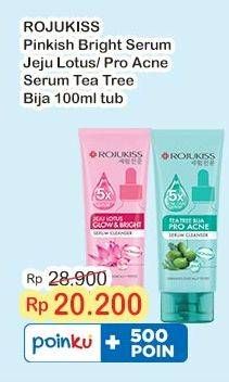 Promo Harga Rojukiss Serum Cleanser Tea Tree Bija Pro Acne, Jeju Lotus Glow Bright 100 ml - Indomaret