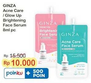 Promo Harga Ginza Face Serum Acne Care, Glow Up Brightening 8 ml - Indomaret