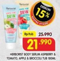 Promo Harga Herborist Juice For Skin Body Serum Raspberry Tomato, Apple Broccoli 180 ml - Superindo