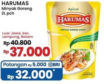 Promo Harga Harumas Minyak Goreng 2000 ml - Indomaret