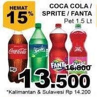 Promo Harga COCA COLA Minuman Soda 1500 ml - Giant