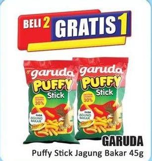 Promo Harga Garuda Puffy Stick Jagung Bakar 45 gr - Hari Hari