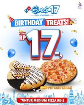 Promo Harga Birthday Treats  - Domino Pizza