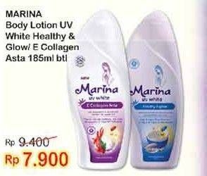 Promo Harga MARINA Hand Body Lotion Healthy Glow, E Collagen Asta 185 ml - Indomaret