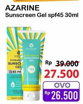 Promo Harga Azarine Hydrasoothe Sunscreen Gel SPF45 30 ml - Alfamart