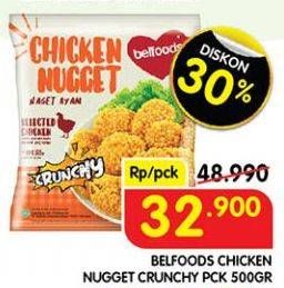 Promo Harga Belfoods Nugget Chicken Nugget Crunchy 500 gr - Superindo