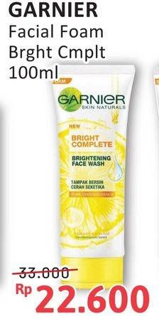 Promo Harga Garnier Bright Complete Face Wash 100 ml - Alfamidi