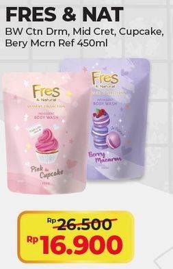 FRES & NATURAL Body Wash Drm, Mid Cret, Cupcake, Bery Mcrn Ref 450ml
