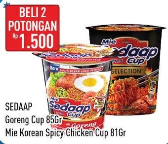 Harga Sedaap Mie Cup Goreng/Korean Spicy Chicken