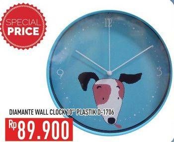 Promo Harga DIAMANTE Wall Clock D-1706  - Hypermart