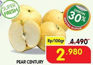 Promo Harga Pear Century per 100 gr - Superindo