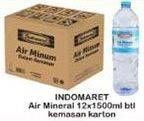 Promo Harga INDOMARET Air Mineral per 12 botol 1500 ml - Indomaret