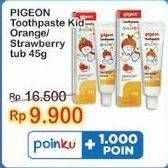 Promo Harga PIGEON Toothpaste for Children Orange, Strawberry 45 gr - Indomaret