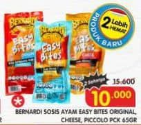 Promo Harga Bernardi Easy Bites Sosis Cheese, Original, Piccolo 65 gr - Superindo