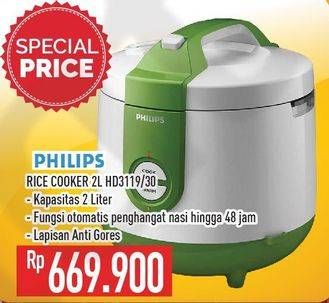 Promo Harga PHILIPS HD 3119 | Rice Cooker  - Hypermart
