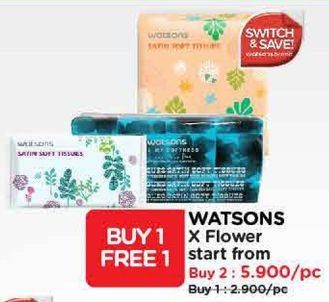Promo Harga Watsons X-Flower Travel Pack Tissue  - Watsons