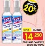 Promo Harga SOS Hand Sanitizer 100 ml - Superindo