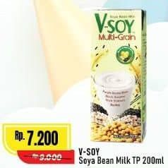 Promo Harga V-soy Soya Bean Milk Multi Grain 200 ml - Alfamart