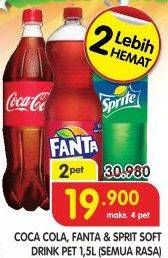 Promo Harga COCA COLA Minuman Soda All Variants per 2 pet 1500 ml - Superindo