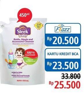 Promo Harga SLEEK Baby Bottle, Nipple and Accessories Cleanser 450 ml - Alfamidi