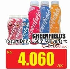 Promo Harga GREENFIELDS Yogurt Drink All Variants 150 ml - Hari Hari