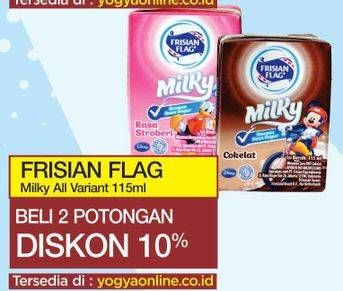 Promo Harga FRISIAN FLAG Susu UHT Milky All Variants 115 ml - Yogya