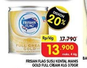 Promo Harga Frisian Flag Susu Kental Manis Gold 370 gr - Superindo
