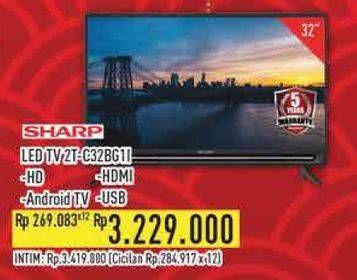 Promo Harga Sharp 2T-C32BG1 | LED TV 32 inch  - Hypermart