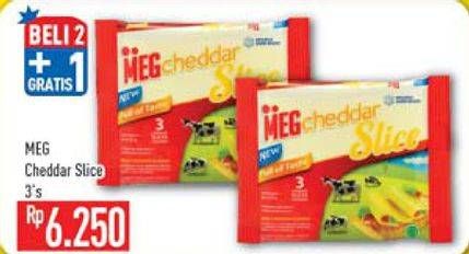 Promo Harga MEG Cheddar Slice 3 pcs - Hypermart