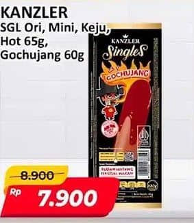 Promo Harga Kanzler Sosis Single Original, Mini, Keju, Gochujang, Hot 60 gr - Alfamart