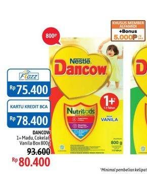 Promo Harga DANCOW Nutritods 1+ Madu, Cokelat, Vanila 800 gr - Alfamidi