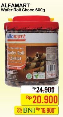 Promo Harga ALFAMART Wafer Roll 600 gr - Alfamart