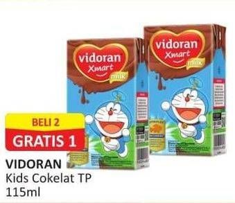 Promo Harga VIDORAN Kids Milk UHT Stroberi 115 ml - Alfamart