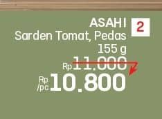 Promo Harga Asahi Sardines Saus Pedas, Saus Tomat 155 gr - LotteMart