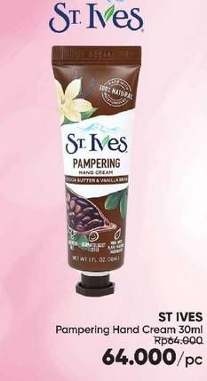 Promo Harga ST IVES Hand Cream Pampering Cocoa Butter Vanilla Bean 30 ml - Guardian