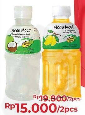 Promo Harga MOGU MOGU Minuman Nata De Coco All Variants per 2 botol 320 ml - Alfamart