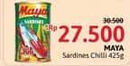 Promo Harga Maya Sardines Cabe / Chilli 425 gr - Alfamidi