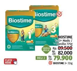 Promo Harga Biostime 1+/3+ Susu Pertumbuhan Anak  - LotteMart