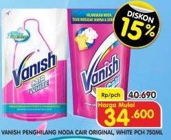 Promo Harga VANISH Penghilang Noda Cair Putih, Pink 750 ml - Superindo