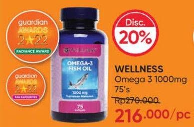 Promo Harga Wellness Omega 3 75 pcs - Guardian